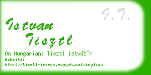 istvan tisztl business card